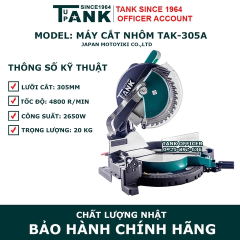 Máy cắt nhôm TUPANK TAK-305A cắt nhôm, cắt gỗ, cắt đa năng...
