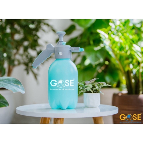 Bình xịt tưới cây cảnh 2L/3L GOSE vòi ngắn dài 25cm phun sương, có cài tự động