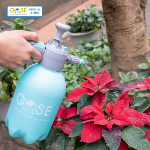 Bình xịt tưới cây cảnh 2L/3L GOSE vòi ngắn dài 25cm phun sương, có cài tự động