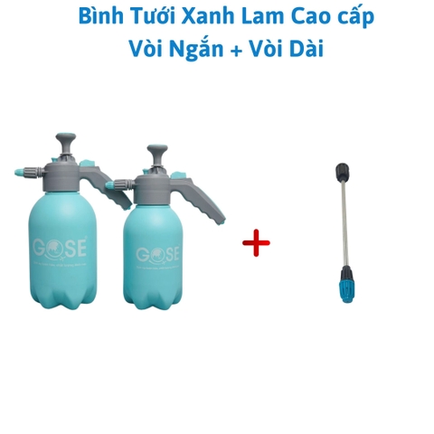 Bình xịt tưới cây cảnh 2L/3L GOSE vòi ngắn dài 25cm phun sương, có cài tự động