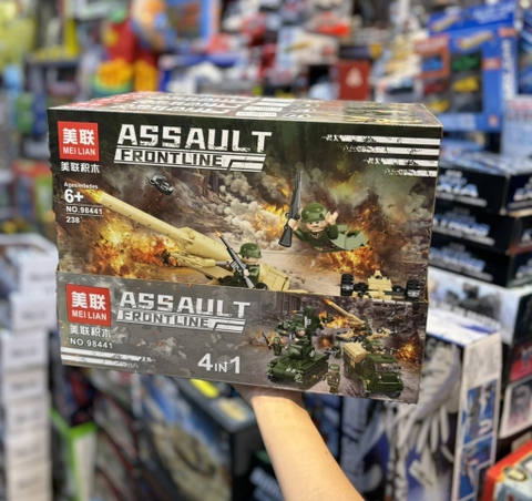 Lốc 4  hộp ráp xe quân sự 98441