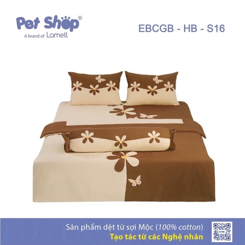 Bộ mền ga gối hoa bướm (ga, mền, 2 vỏ gối nằm, vỏ gối ôm). Size: 2XL(160x200cm)