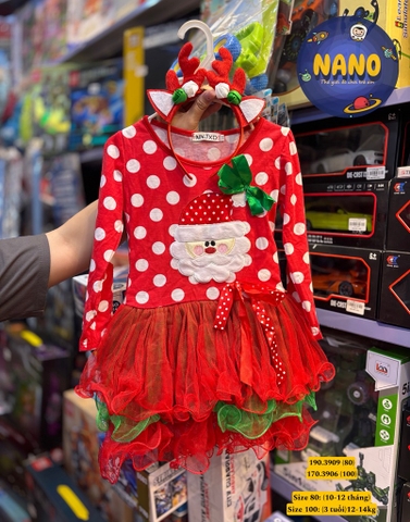 Đầm tutu bi đỏ 100