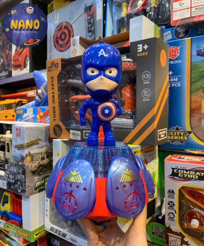 ĐènTrungThu-Đội trưởng Mỹ chạy đèn 7 màu