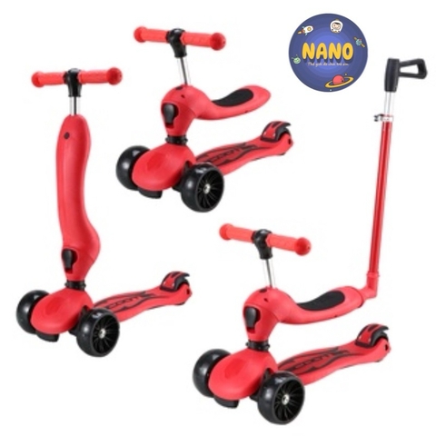 [Chính hãng] [Ảnh thật]_ Xe trượt Scooter 3in1(chồi+đẩy+scooter)63820-Hàng chính hãng Gluck Baby