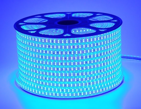 Đèn led dây mạch đôi ánh sáng xanh dương cuộn 100m