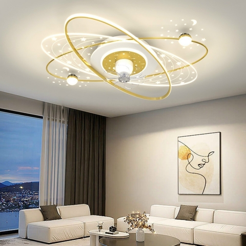 Đèn Quạt Ốp Trần Dải Ngân Hà (Gold)