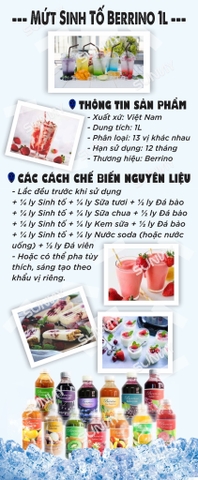 CÙNG BERRINO TẠO LÊN NHÌU MÓN NƯỚC MỚI LẠI NGAY NÀO ...