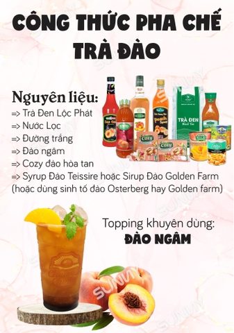 CÔNG THỨC PHA CHẾ TRÀ ĐÀO