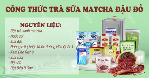 TRÀ SỮA MATCHA ĐẬU ĐỎ