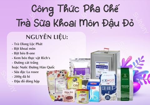TRÀ SỮA KHOAI MÔN ĐẬU ĐỎ