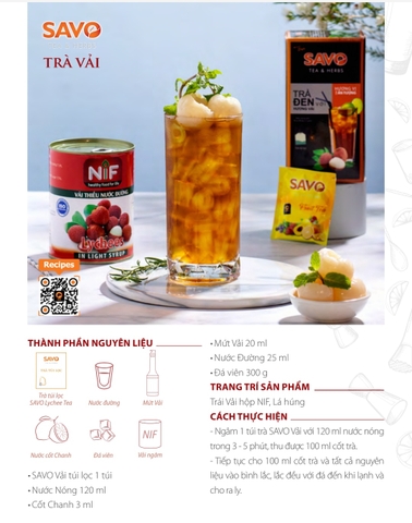 CÔNG THỨC CÁC MÓN TRÀ NGON ĐẾN TỪ NHÀ SAVO