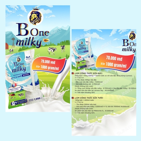B ONE MILKY - LỰA CHỌN MỚI CÔNG THỨC SỮA TƯƠI