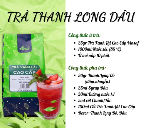 LẦN ĐẦU TIÊN, TRÁI THANH LONG CÓ TRONG... LY TRÀ TRÁI CÂY THƠM NGONNN !!!