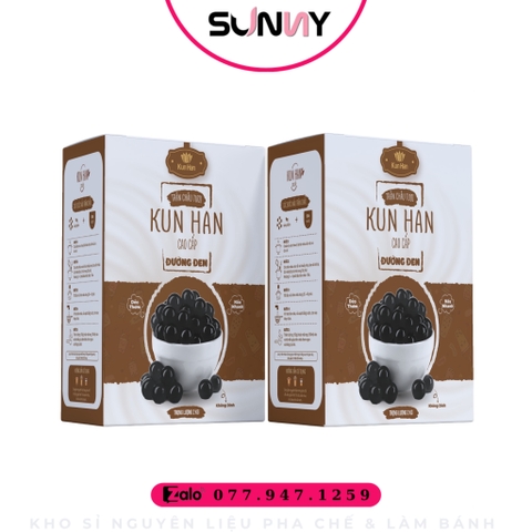 TRÂN CHÂU TƯƠI KUN HAN 2KG ( ĐƯỜNG ĐEN CAO CẤP ) | THÙNG 10 HỘP