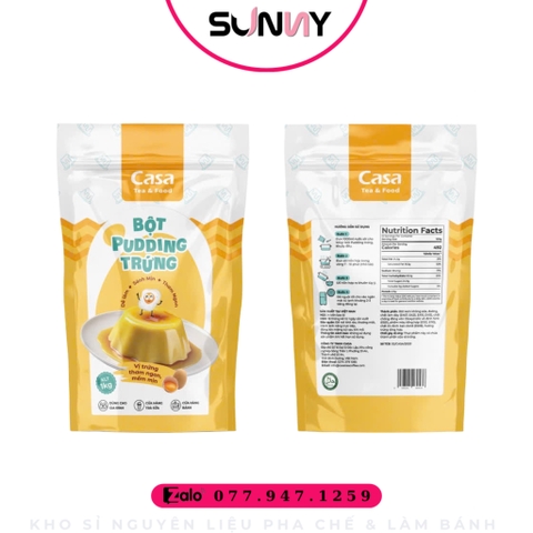 BỘT PUDDING TRỨNG CASA ( 1KG ) | THÙNG 20 GÓI