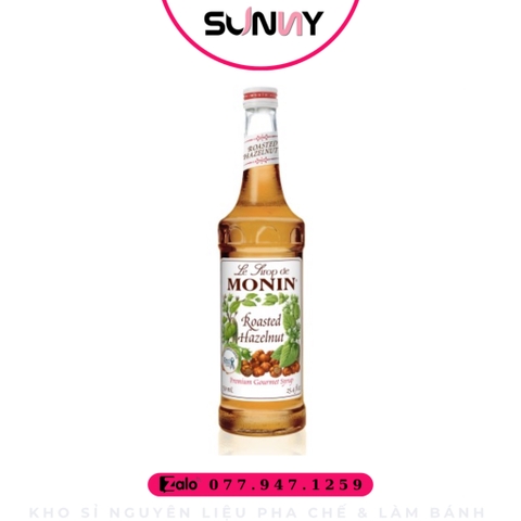SYRUP MONIN ( 700ML ) - ROASTED HAZELNUT ( HẠT DẺ NƯỚNG ) | THÙNG 6 CHAI