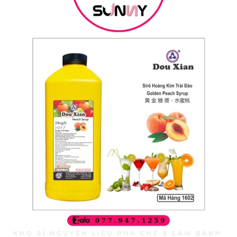 SIRO HOÀNG KIM DOUXIAN ( TRÁI ĐÀO ) | THÙNG 6 CHAI