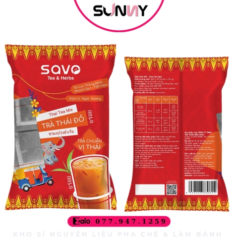 TRÀ THÁI ĐỎ SAVO ( TÚI LỌC ) | THÙNG 20 GÓI
