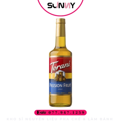 SYRUP TORANI - PASSION FRUIT ( CHANH DÂY ) | THÙNG 12 CHAI