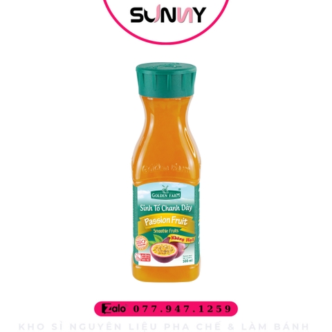 SINH TỐ GOLDEN FARM - CHANH DÂY ( KHÔNG HẠT ) | THÙNG 12 CHAI