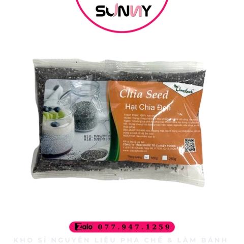 HẠT CHIA ĐEN CLASSY FOODS ( 100G )