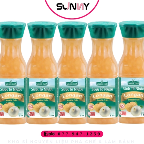 SINH TỐ GOLDEN FARM - NHÃN | THÙNG 12 CHAI