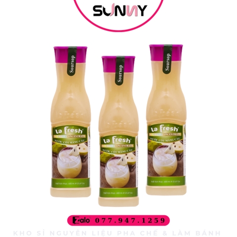 NƯỚC CỐT TRÁI CÂY - LA FRESH - MÃNG CẦU | THÙNG 12 CHAI
