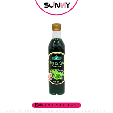 SIRO GOLDEN FARM - LÁ DỨA ( 520ML ) | THÙNG 12 CHAI
