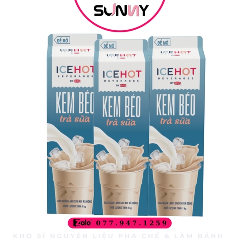 KEM BÉO TRÀ SỮA ICE HOT | THÙNG 12 HỘP