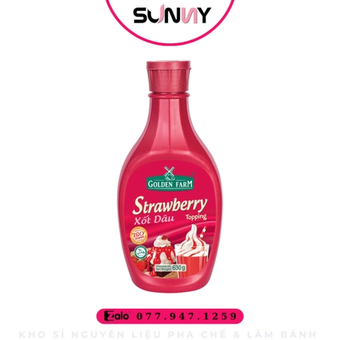 XỐT GOLDEN FARM - DÂU ( 630G ) | THÙNG 12 CHAI