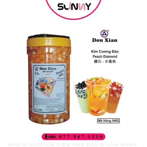 HẠT RAU CÂU KIM CƯƠNG ĐÀO ( DOUXIAN ) | THÙNG 6 HỘP