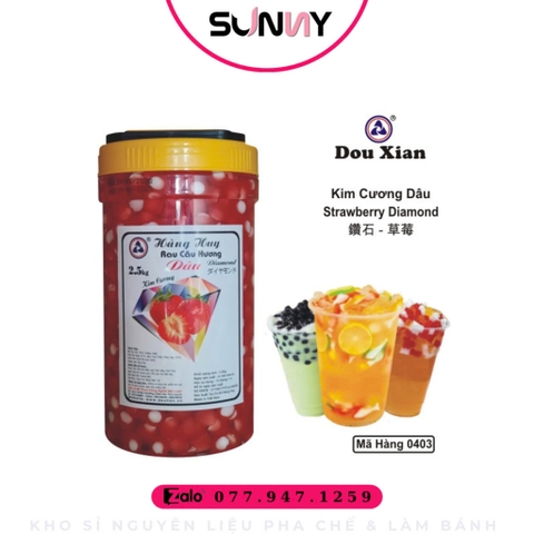 HẠT RAU CÂU KIM CƯƠNG DÂU ( DOUXIAN ) | THÙNG 6 HỘP