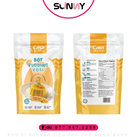 BỘT PUDDING XOÀI CASA ( 1KG ) | THÙNG 20 GÓI
