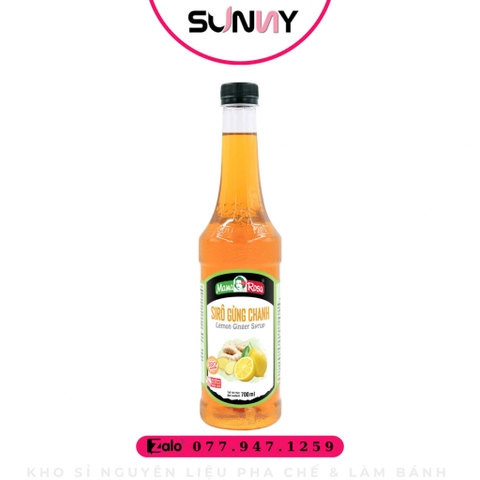 SIRO MAMA ROSA - GỪNG CHANH | THÙNG 12 CHAI