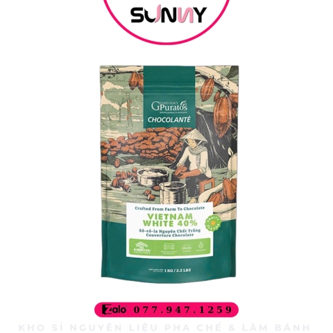 SOCOLA TRẮNG DẠNG NÚT NGUYÊN CHẤT 40% ( 1KG )