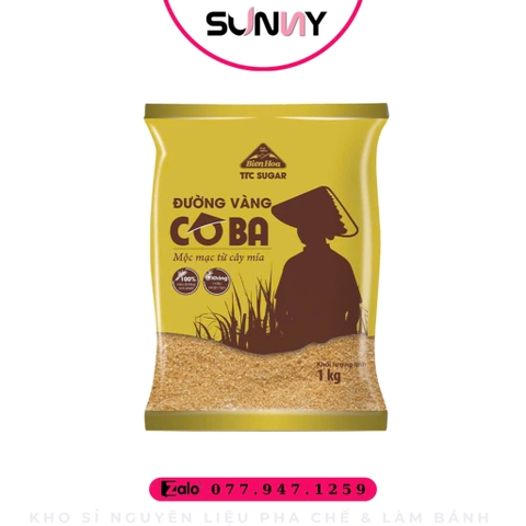 ĐƯỜNG CÁT VÀNG CÔ BA ( 1KG ) | THÙNG 20 GÓI