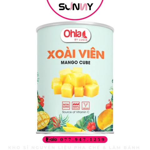 XOÀI VIÊN ĐÓNG LON OHLA ( 950G ) | THÙNG 12 LON
