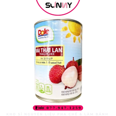 VẢI THÁI LAN NGÂM DOLE ( 565G ) | THÙNG 24 LON