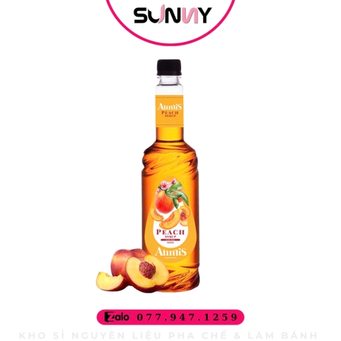 SYRUP ĐÀO AUMIS ( 750ML ) | THÙNG 12 CHAI