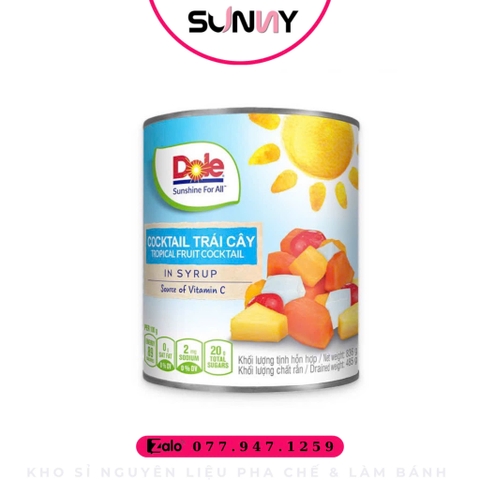 COCKTAIL TRÁI CÂY NHIỆT ĐỚI DOLE ( 836G ) | THÙNG 24 LON