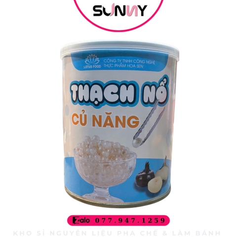 THẠCH NỔ CỦ NĂNG TRẮNG LOTUS ( 900G ) | THÙNG 12 LON