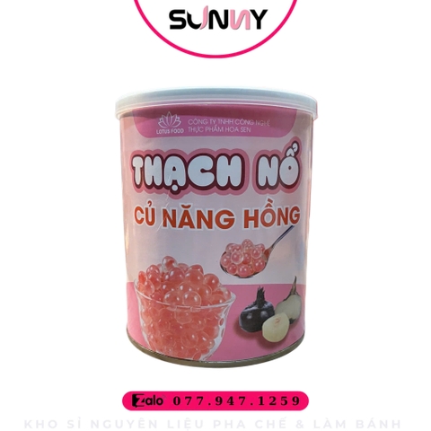 THẠCH NỔ CỦ NĂNG HỒNG LOTUS ( 900G ) | THÙNG 12 LON