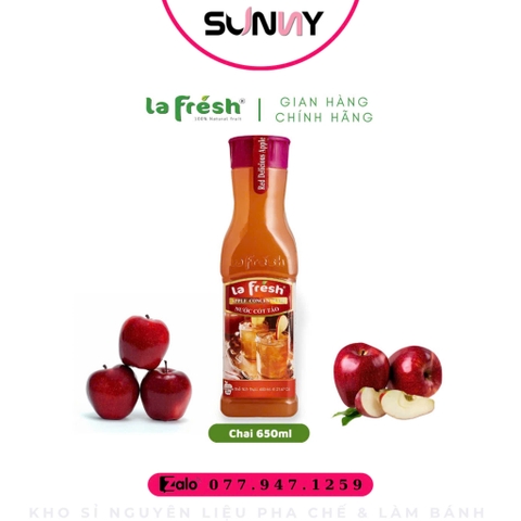 NƯỚC CỐT TRÁI CÂY - LA FRESH - TÁO | THÙNG 12 CHAI