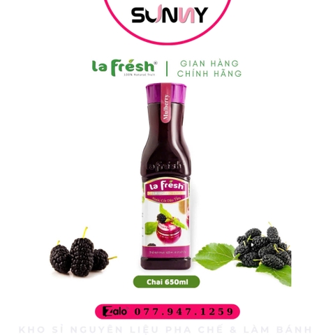 NƯỚC CỐT TRÁI CÂY - LA FRESH - DÂU TẰM | THÙNG 12 CHAI