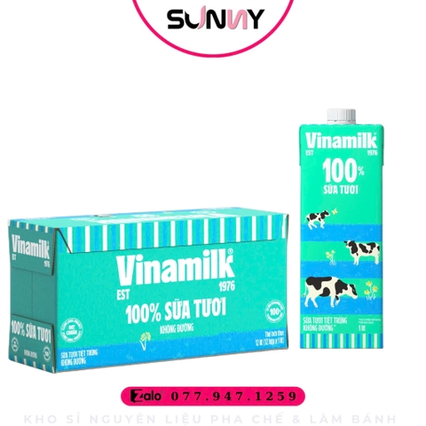 SỮA TƯƠI TIỆT TRÙNG 1L - VINAMILK - KHÔNG ĐƯỜNG