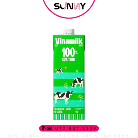 SỮA TƯƠI TIỆT TRÙNG 1L - VINAMILK - CÓ ĐƯỜNG | THÙNG 12 HỘP