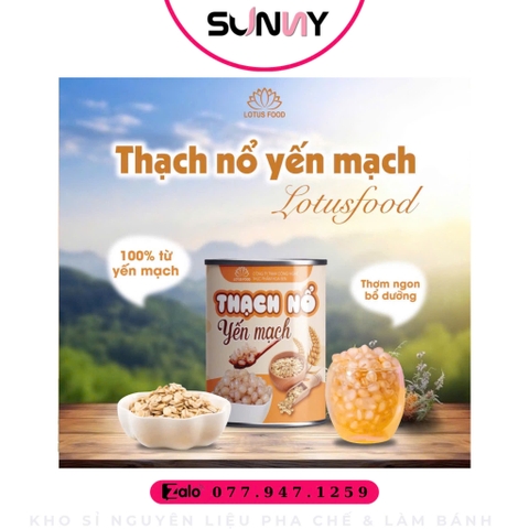 THẠCH NỔ YẾN MẠCH LOTUS ( 900G ) | THÙNG 12 LON