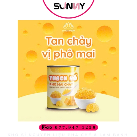 THẠCH NỔ PHÔ MAI CHẢY LOTUS ( 850G ) | THÙNG 12 LON