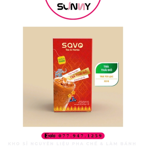 TRÀ THÁI ĐỎ TÚI LỌC SAVO ( 20G ) | THÙNG